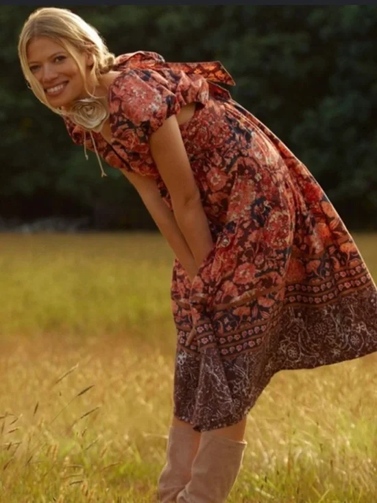 Anthropologie Floral Midi Dress - Picture 2 of 5